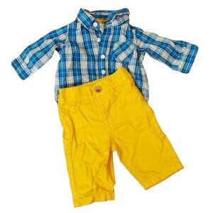 Little Wonders Newborn Matching set Shirt & Dress Pants 100% Cotton